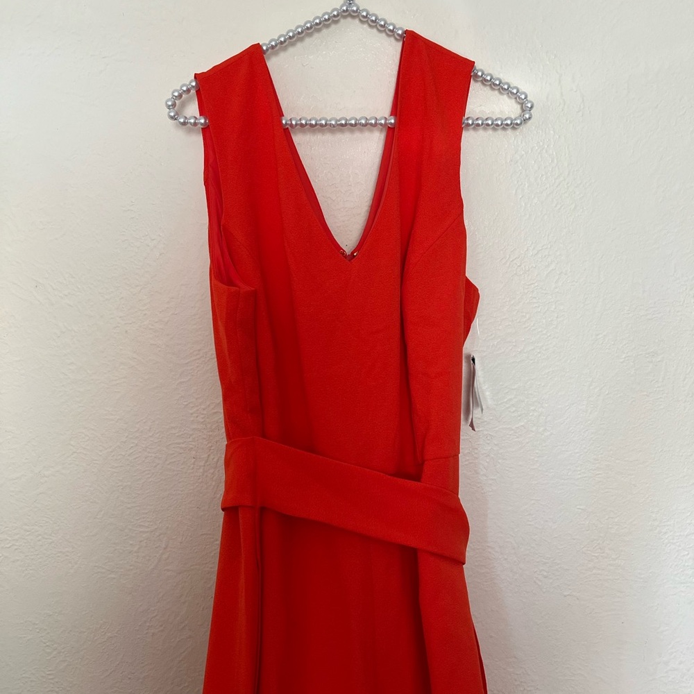 INC 14 Orange Sleeveless Jumpsuit nwt for Macy’s - Picture 7 of 9